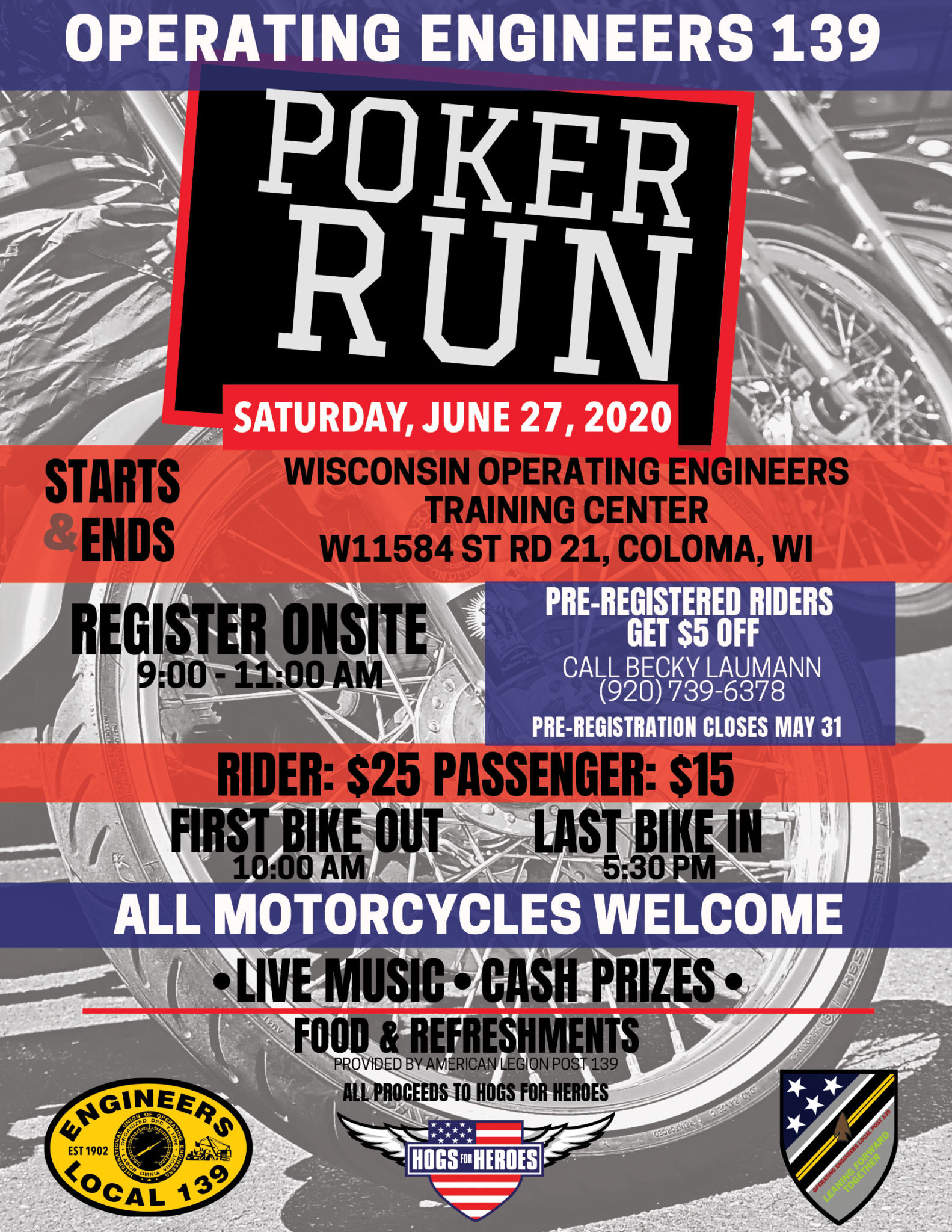 Local 139’s Third Annual Poker Run IUOE Local 139