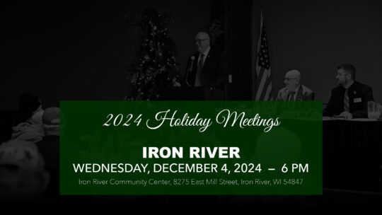 Iron River Holiday Meeting, December 4, 2024, 6 PM