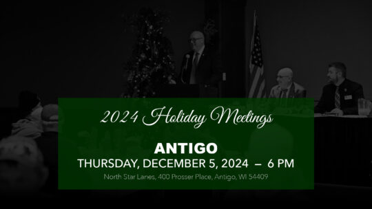 Antigo Holiday Meeting, December 5, 2024, 6 PM