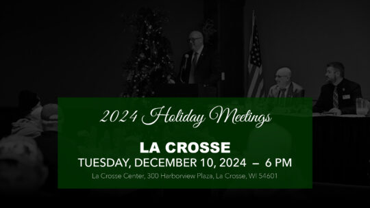 La Crosse Holiday Meeting, December 10, 2024, 6 PM