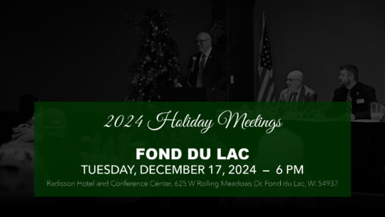 Fond du Lac Holiday Meeting, December 17, 2024, 6 PM