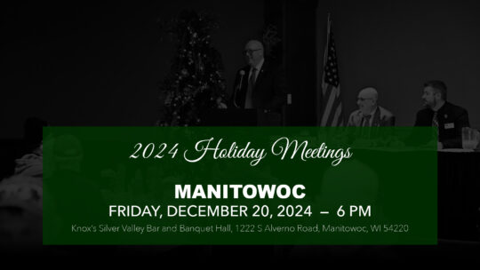 Manitowoc Holiday Meeting, December 20, 2024, 6 PM